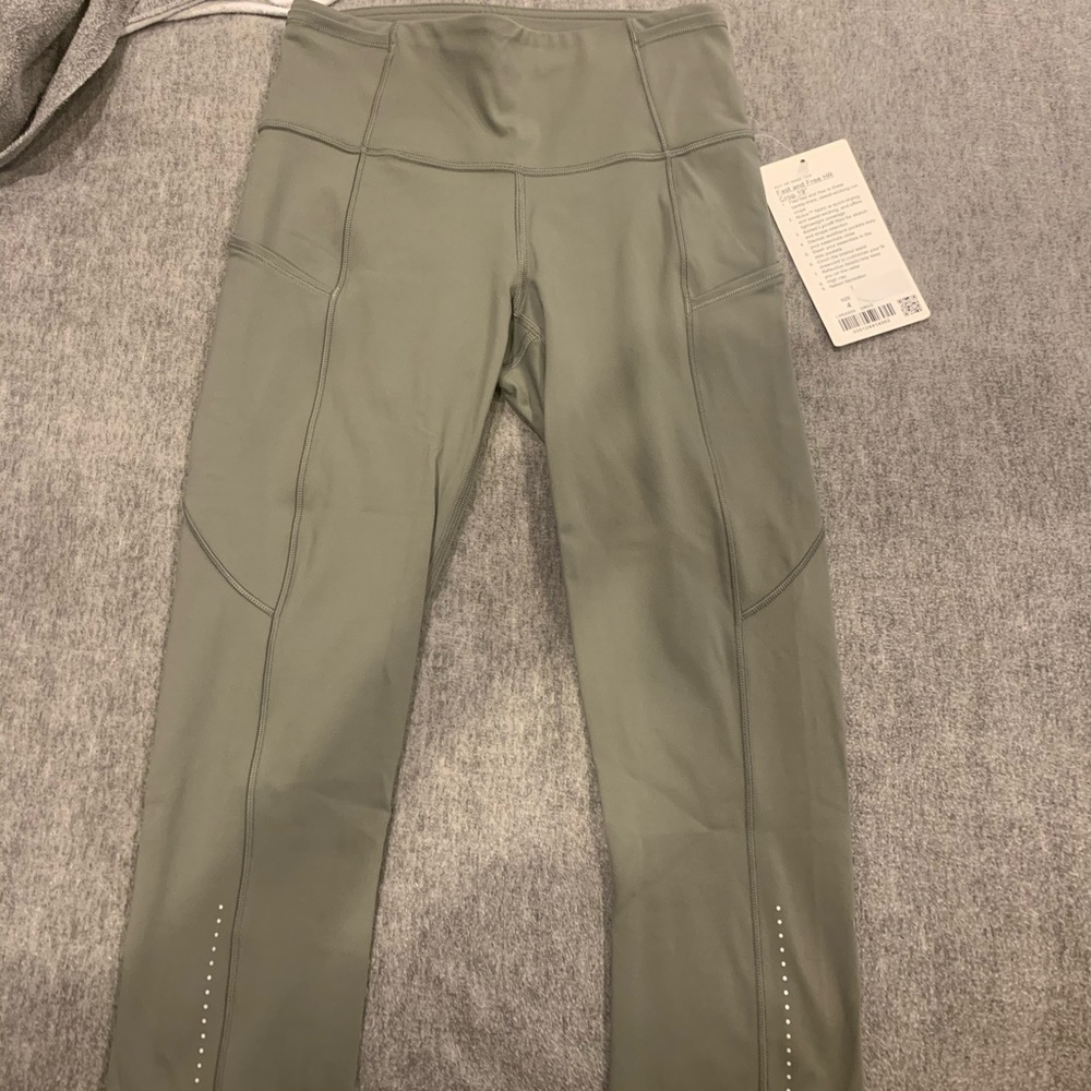 NWT Lulu lemon fast & free crop leggings